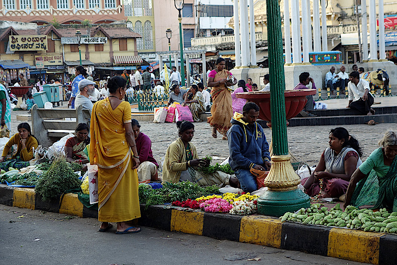 Markt-in-Mysore-Suedindien