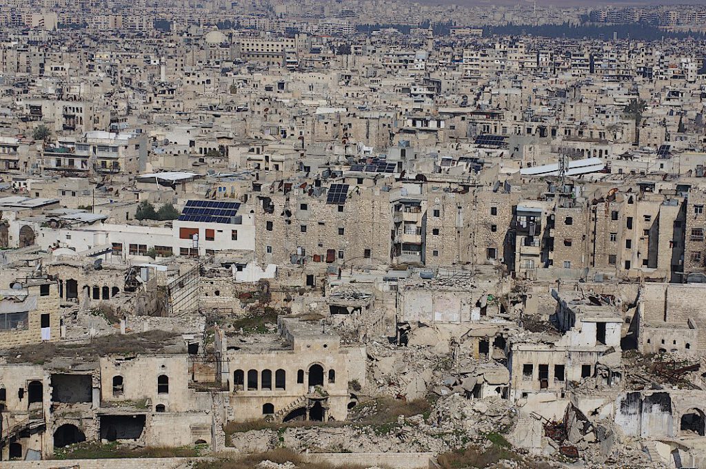 Blick von der Festung in Aleppo in Syrien