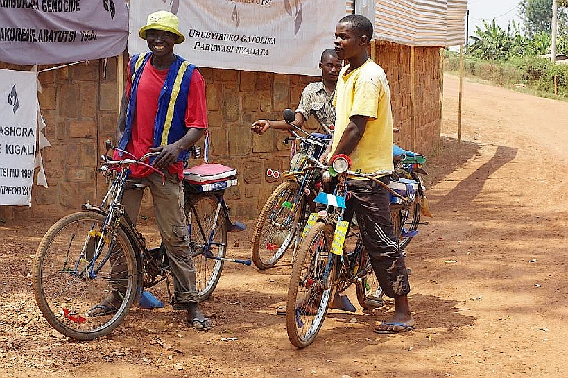 Fahrradtaxis in Ruanda