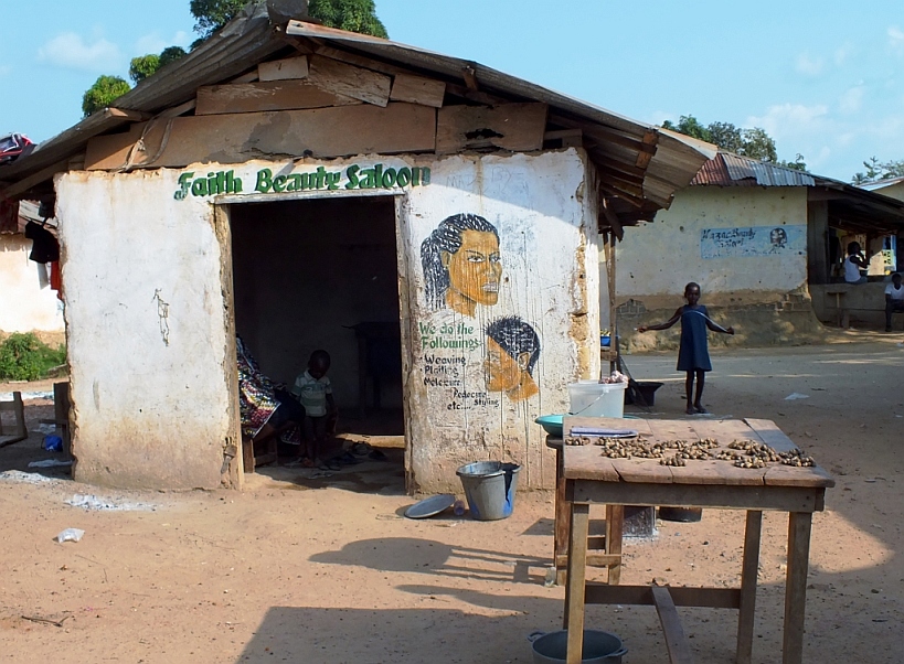 Friseur in Gbarnga in Liberia