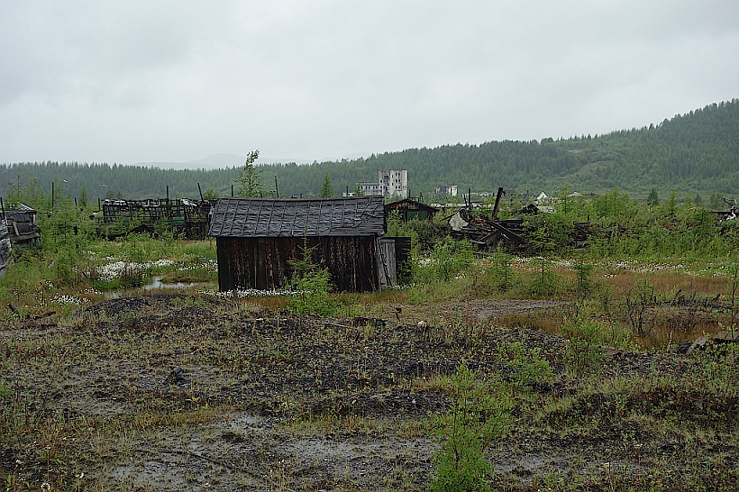 Hütte in Kadyktschan in Sibirien