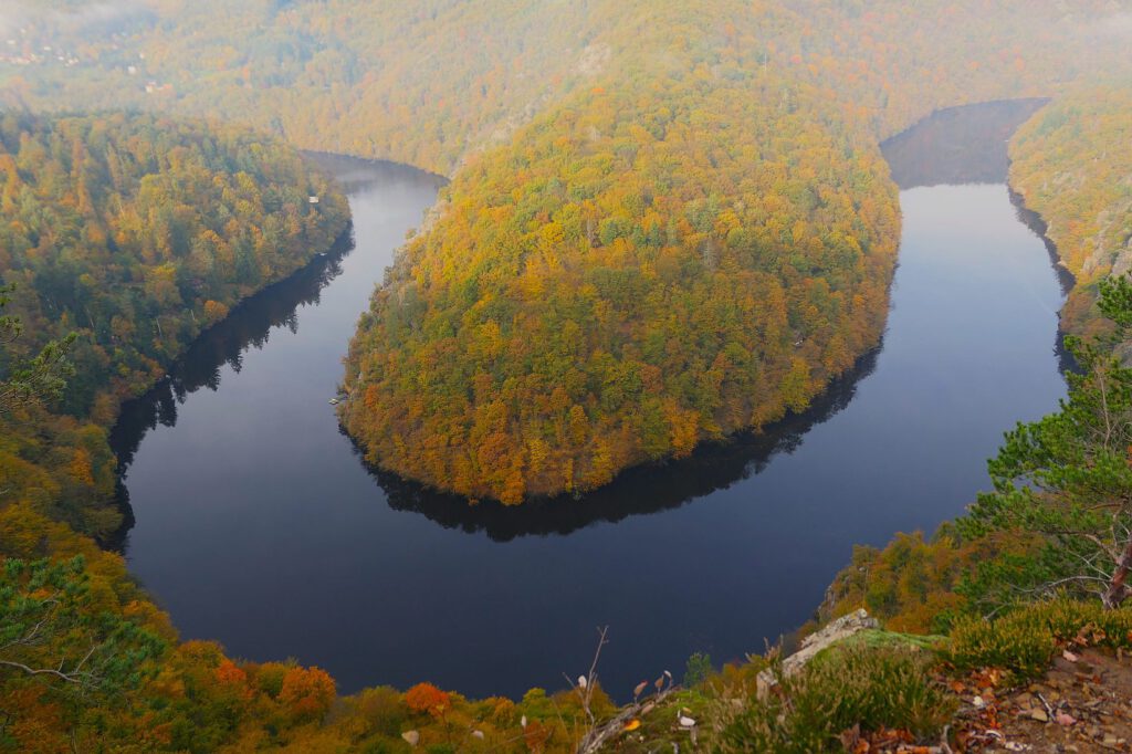 Moldauschleife am Aussichtspunkt Maj 