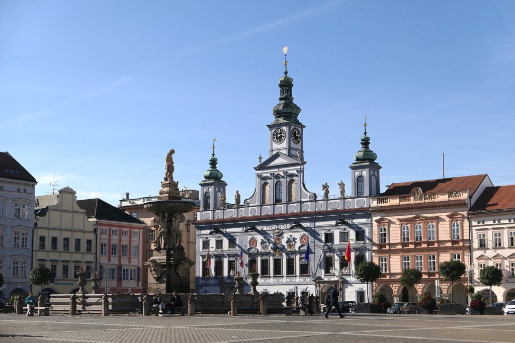 Rathaus am Premysl-Otakar-II.-Platz in Budweis