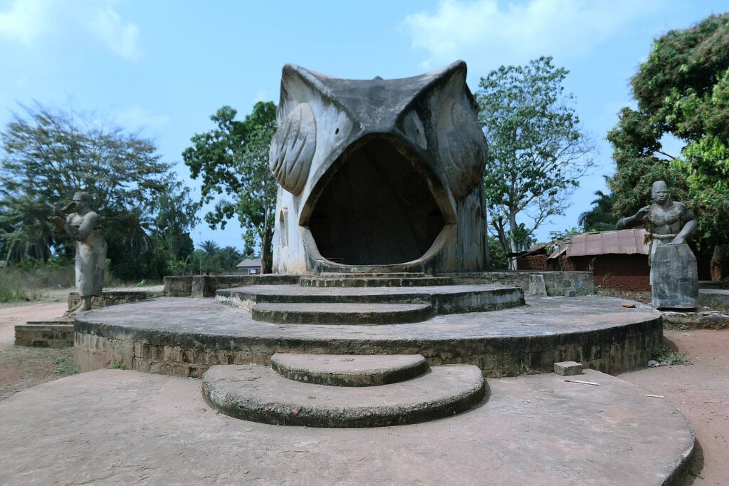 Chamäleon-Tempel in Benin