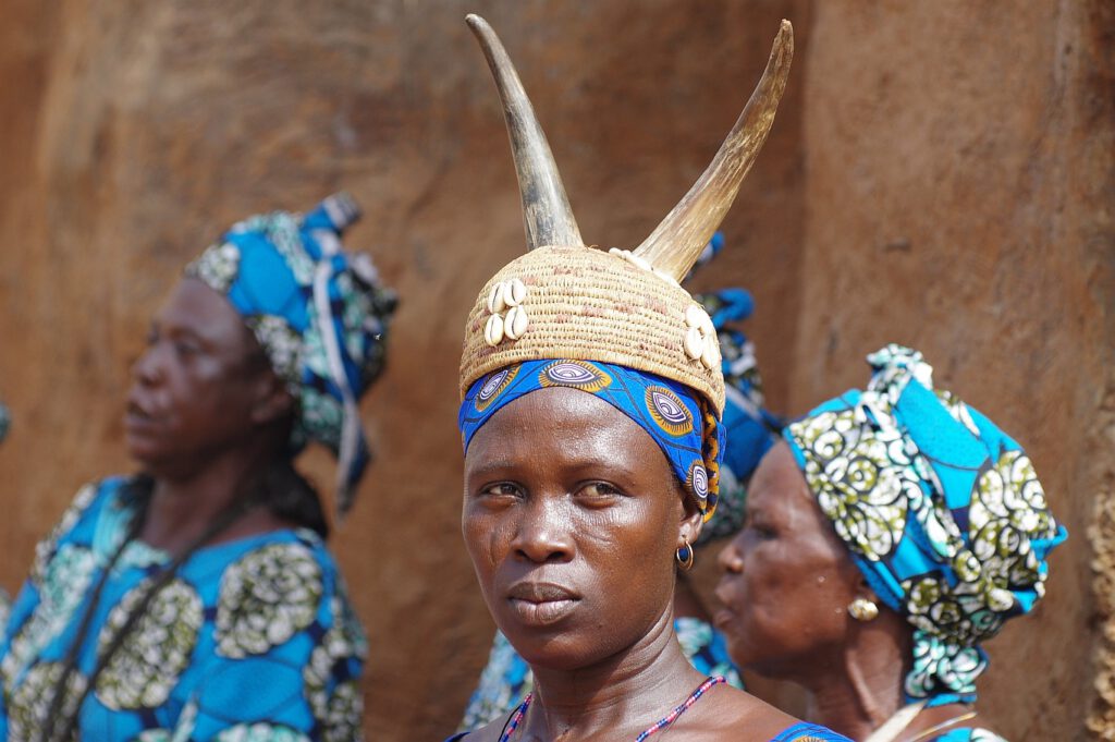 Frau vom Stamm der Batammariba in Benin