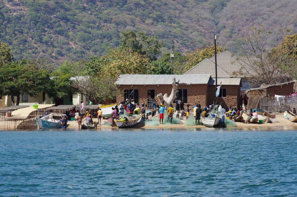 Fischerdorf Cape MacLear in Malawi