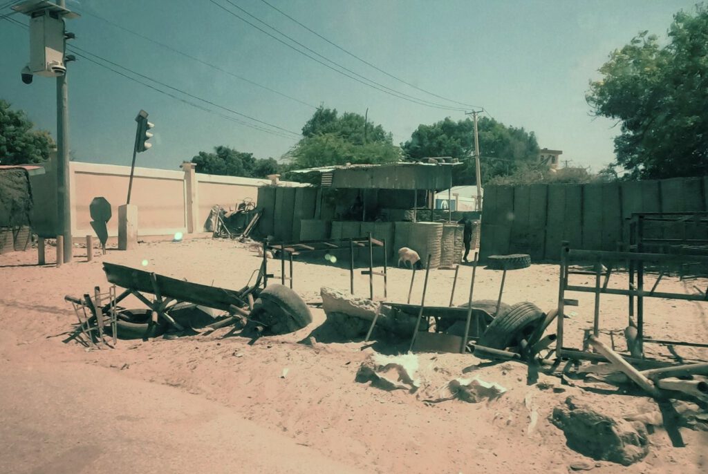 Checkpoint in Mogadischu, Somalia
