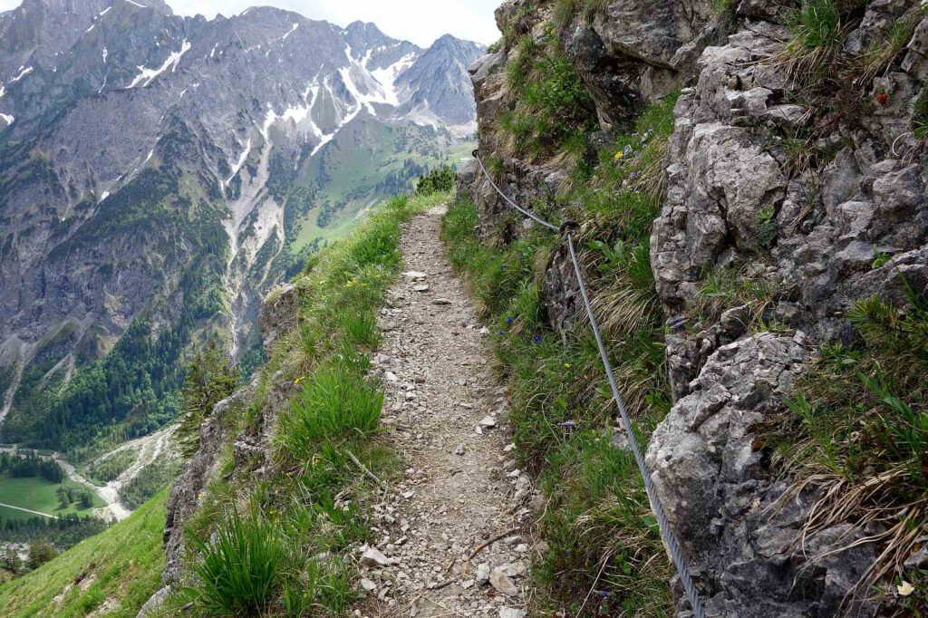 Weg zum Nebelhorn in Bayern