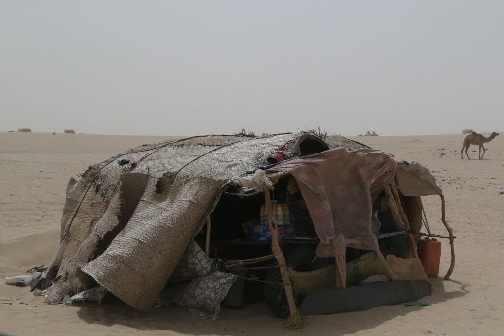 Dorf in der Sahara im Tschad